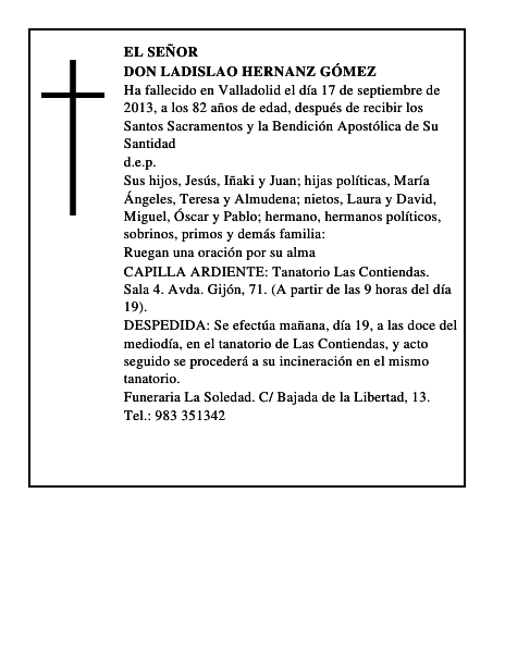 Don Ladislao Hernanz Gómez