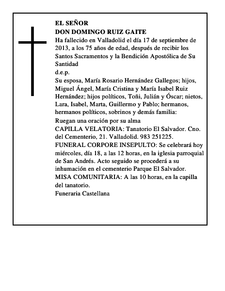 Don Domingo Ruiz Gaite