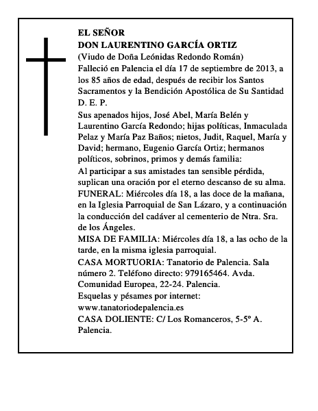 Don Laurentino García Ortiz