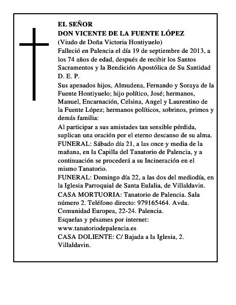 Don Vicente de la Fuente López