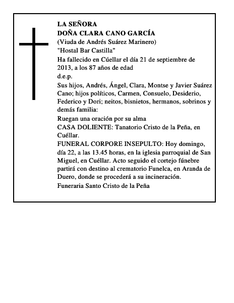 Doña Clara Cano García