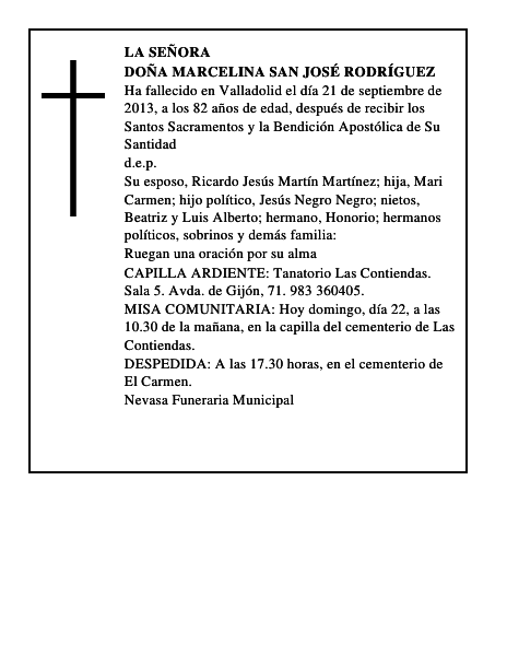 Doña Marcelina San José Rodríguez
