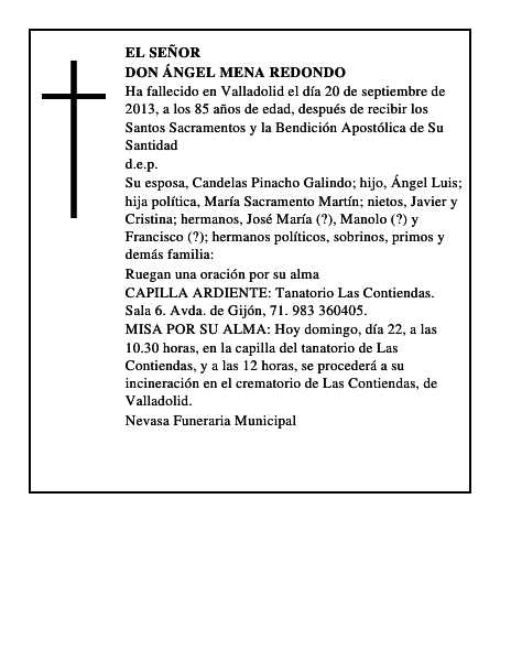 Don Ángel Mena Redondo
