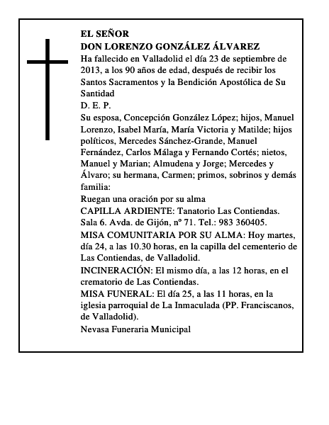 Don Lorenzo González Álvarez