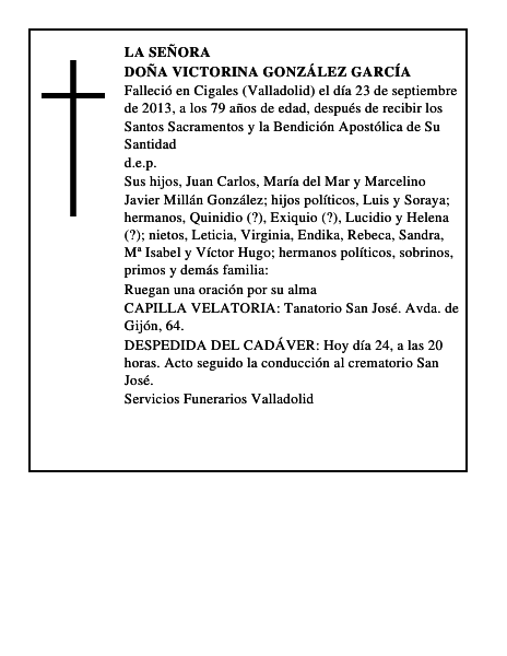 Doña Victorina González García
