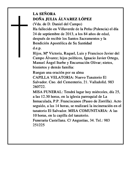 Doña Julia Álvarez López