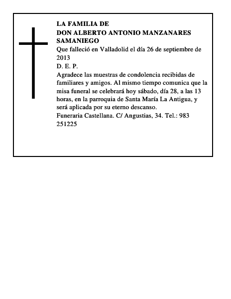 Don Alberto Antonio Manzanares Samaniego