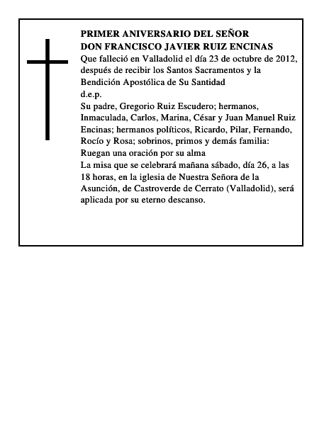 Don Francisco Javier Ruiz Encinas