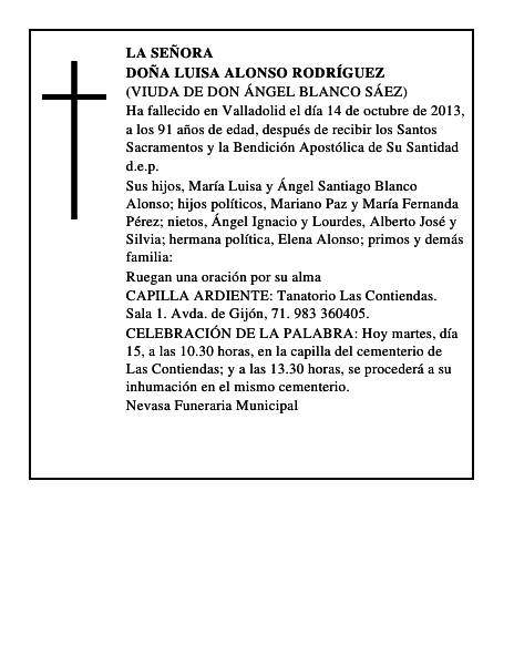 Doña Luisa Alonso Rodríguez