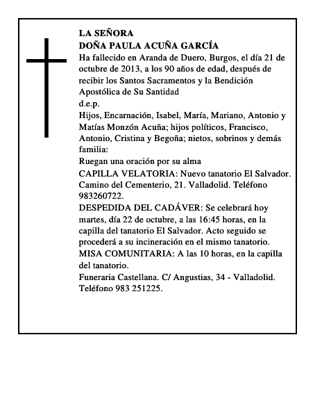 Doña Paula Acuña García