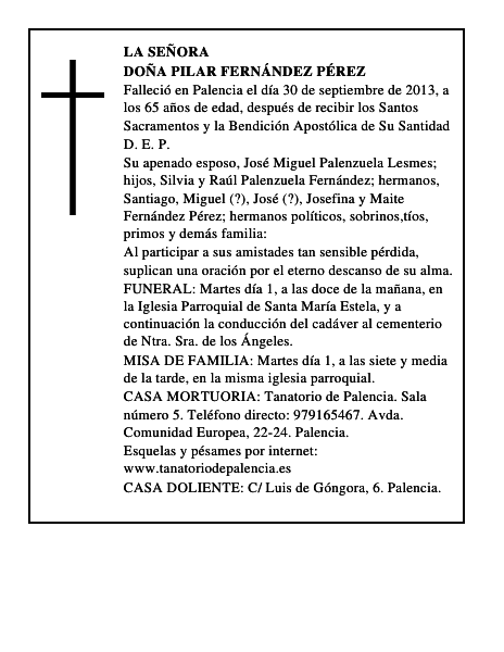 Doña Pilar Fernández Pérez