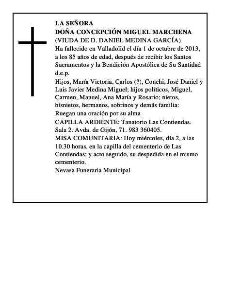Doña Concepción Miguel Marchena