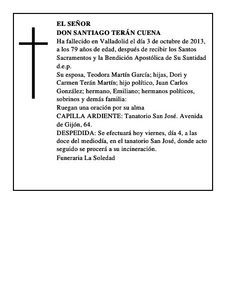 Don Santiago Terán Cuena