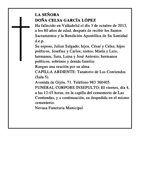 Doña Celsa García López