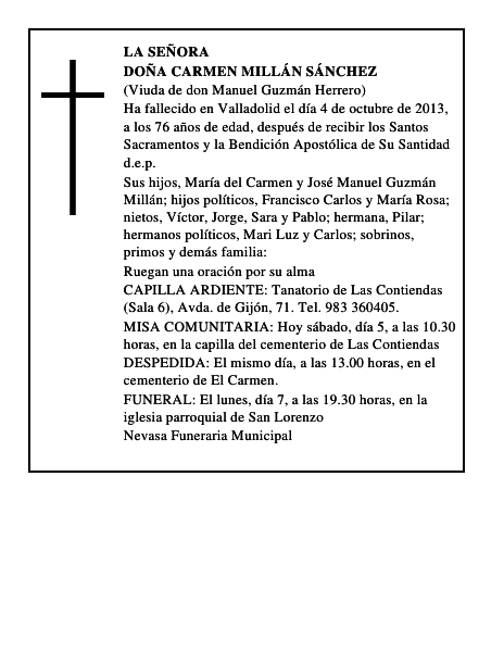 Doña Carmen Millán Sánchez
