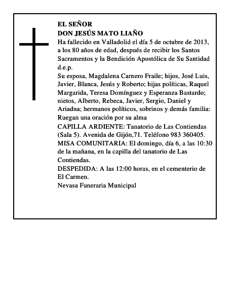 Don Jesús Mato Liaño