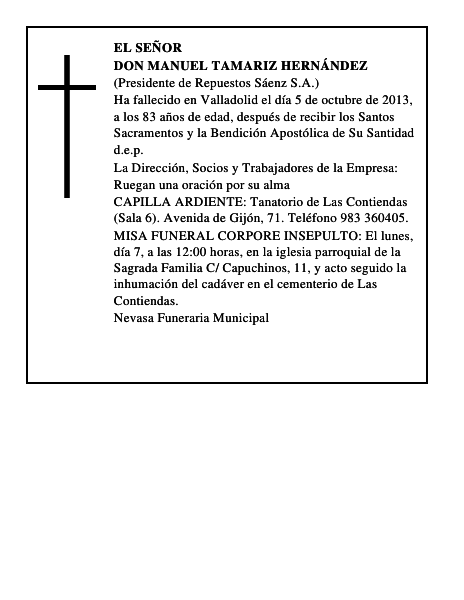 Don Manuel Tamariz Hernández