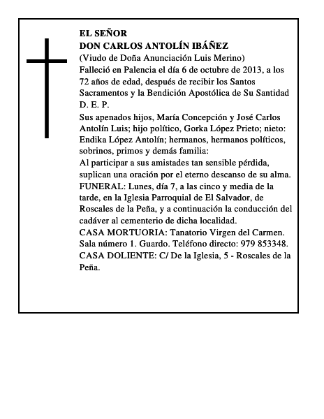 Don Carlos Antolín Ibáñez