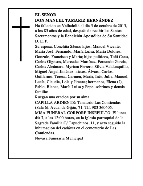 Don Manuel Tamariz Hernández