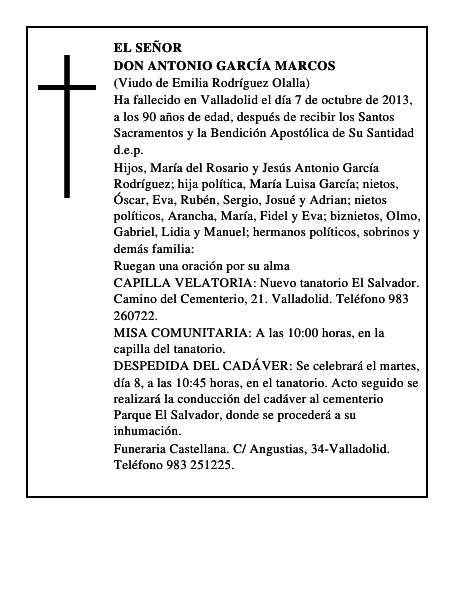 Don Antonio García Marcos