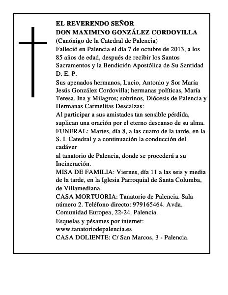 Don Maximino González Cordovilla