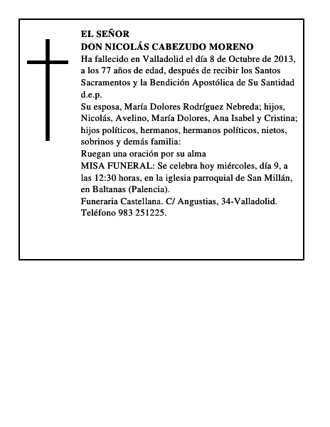 Don Nicolás Cabezudo Moreno