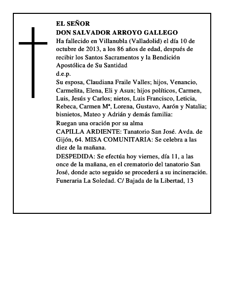 Don Salvador Arroyo Gallego