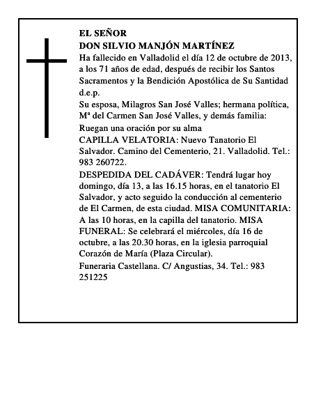 Don Silvio Manjón Martínez