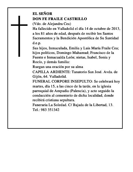 Don Fe Fraile Castrillo