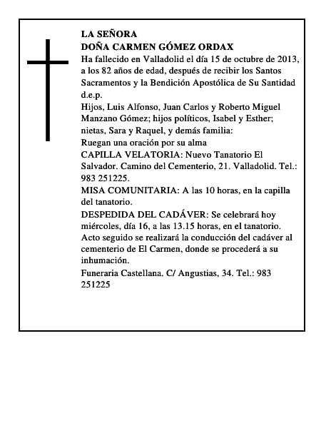 Doña Carmen Gómez Ordax