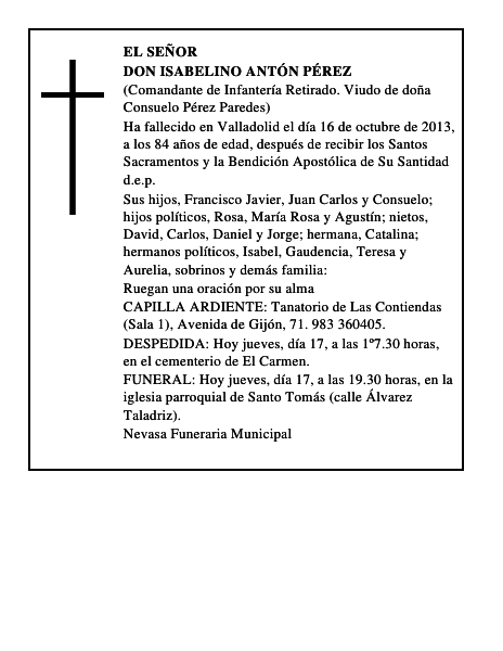 Don Isabelino Antón Pérez