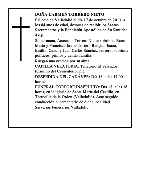 Doña Carmen Torrero Nieto