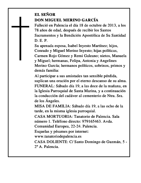 Don Miguel Merino García