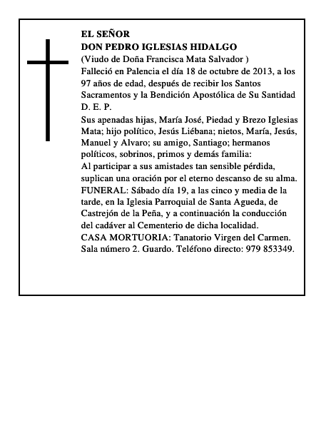 Don Pedro Iglesias Hidalgo
