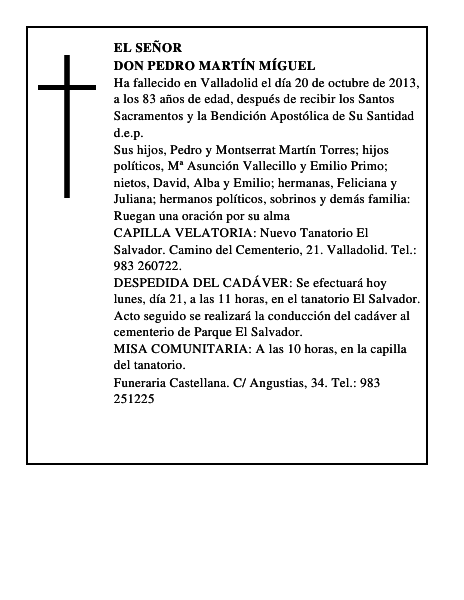 Don Pedro Martín Míguel