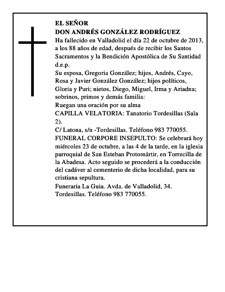 Don Andrés González Rodríguez