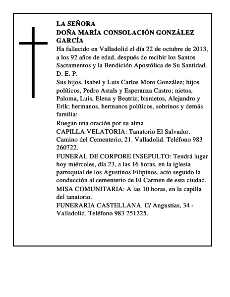 Doña María Consolación González García