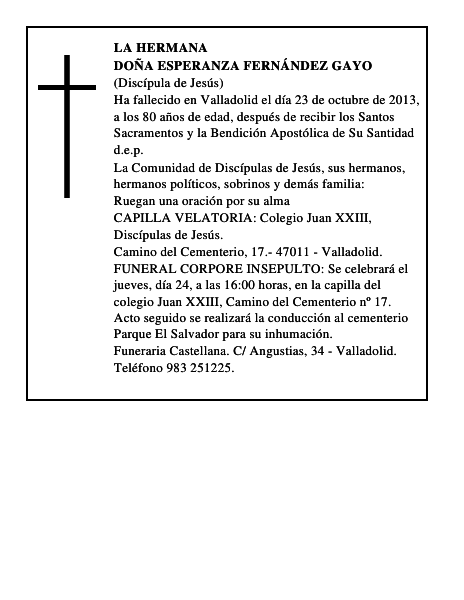 Doña Esperanza Fernández Gayo