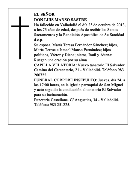 Don Luis Manso Sastre