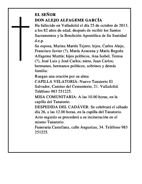 Don Alejo Alfageme García