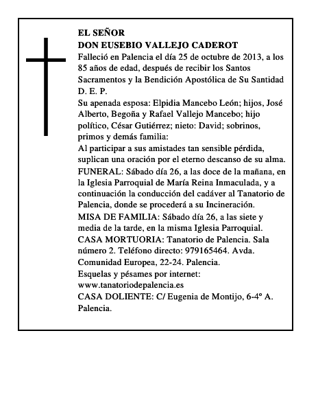 Don Eusebio Vallejo Caderot