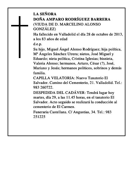 Doña Amparo Rodríguez Barrera