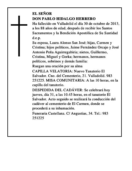 Don Pablo Hidalgo Herrero