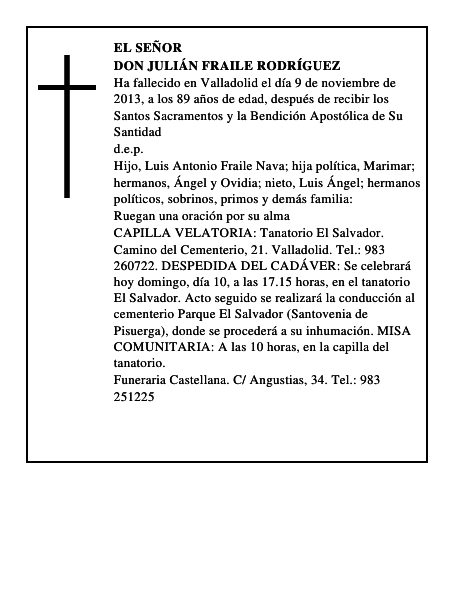 Don Julián Fraile Rodríguez