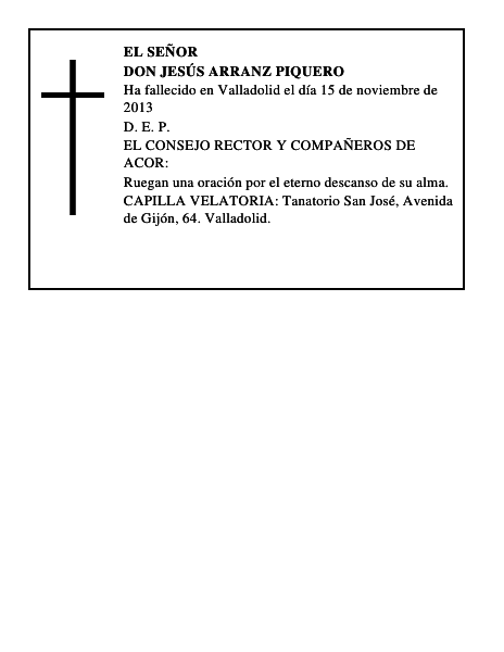 Don Jesús Arranz Piquero