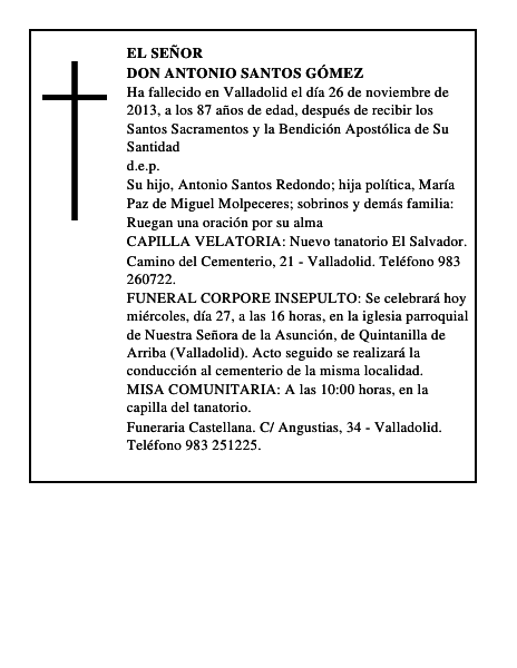 Don Antonio Santos Gómez