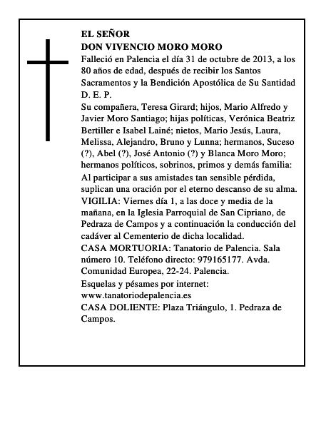 Don Vivencio Moro Moro