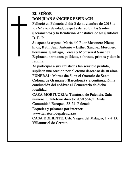 Don Juan Sánchez Espinach