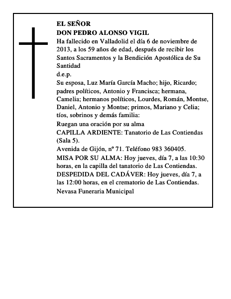 Don Pedro Alonso Vigil
