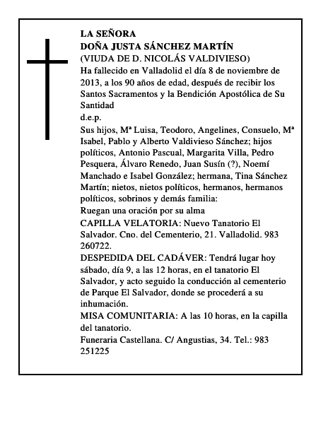 Doña Justa Sánchez Martín